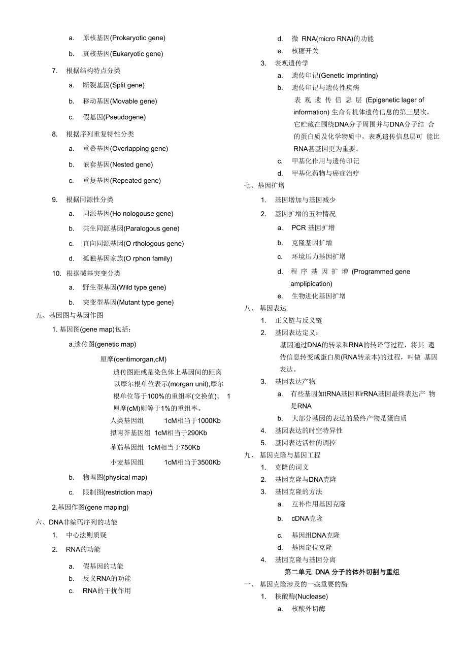 吴乃虎《基因工程原理》总复习提纲_第2页