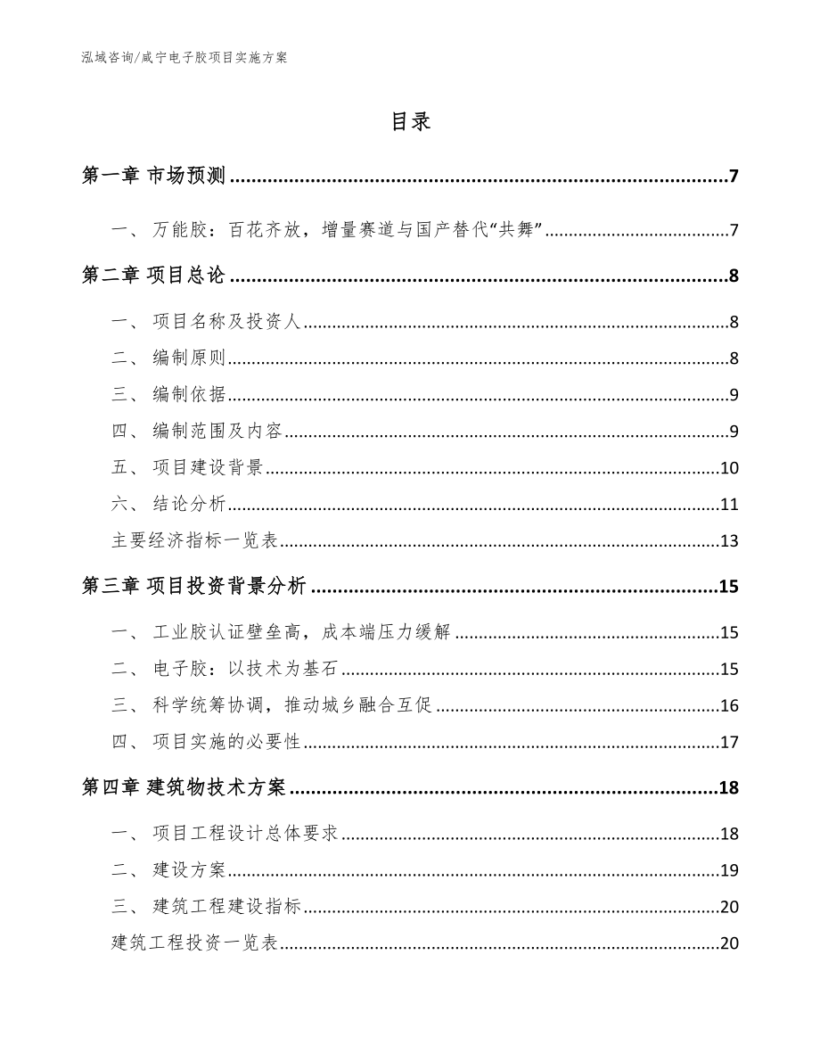 咸宁电子胶项目实施方案【参考范文】_第2页