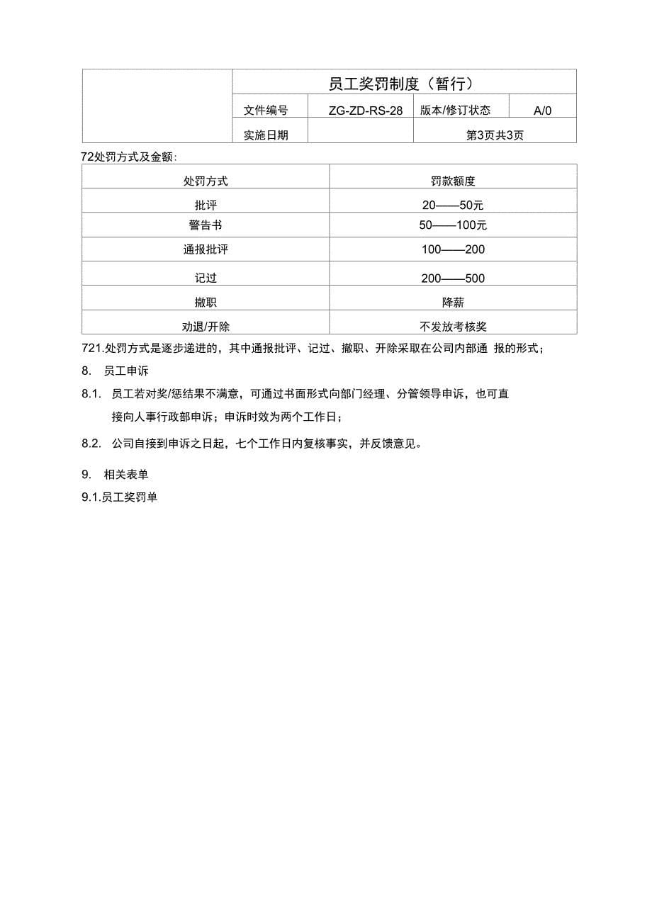 公司员工奖罚制度_第5页