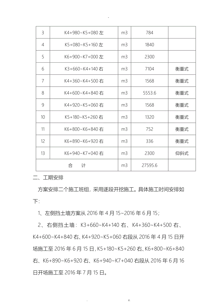 片石混凝土挡土墙施工组织设计3_第3页