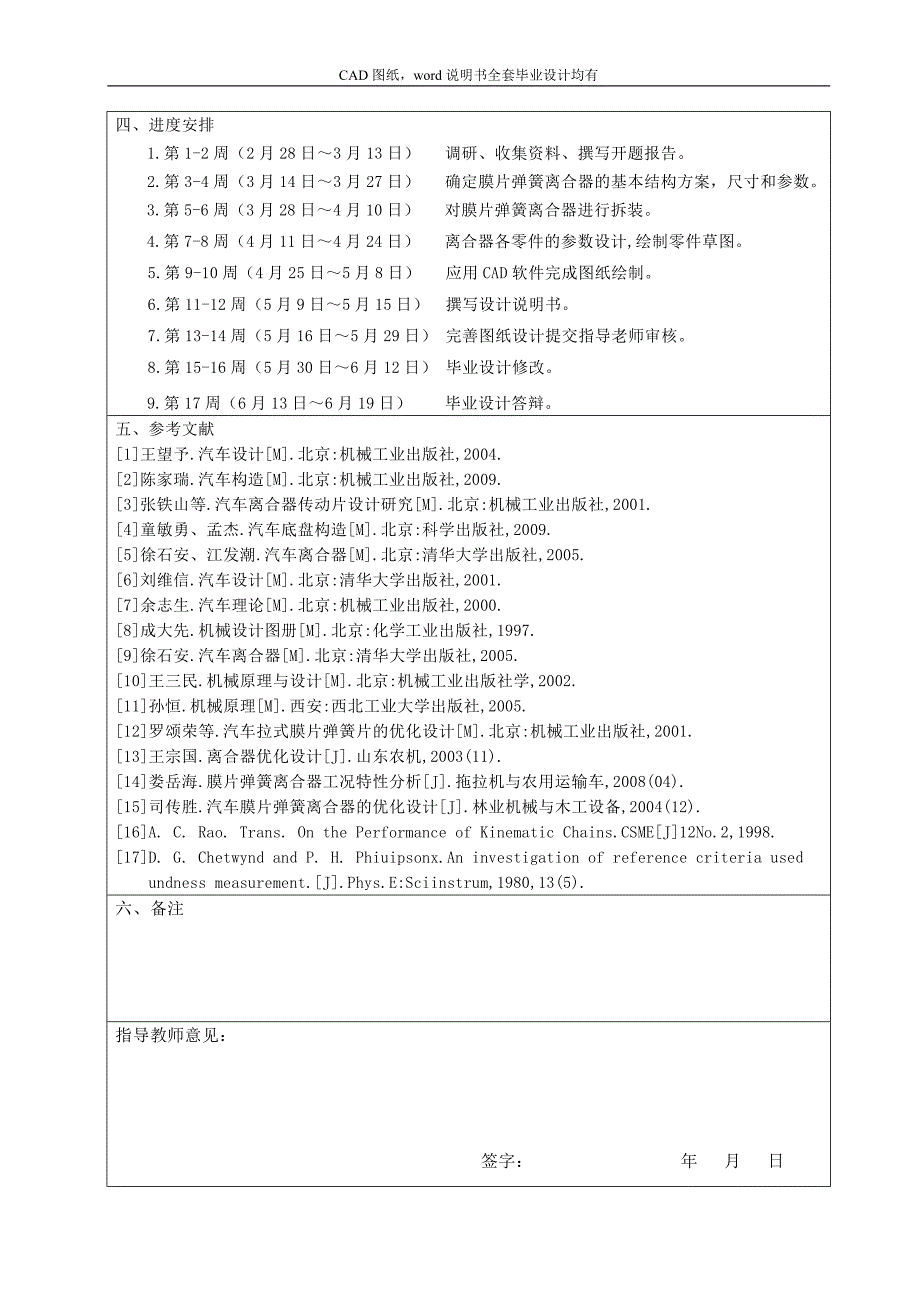 长安杰勋汽车膜片弹簧离合器设计-开题报告_第4页