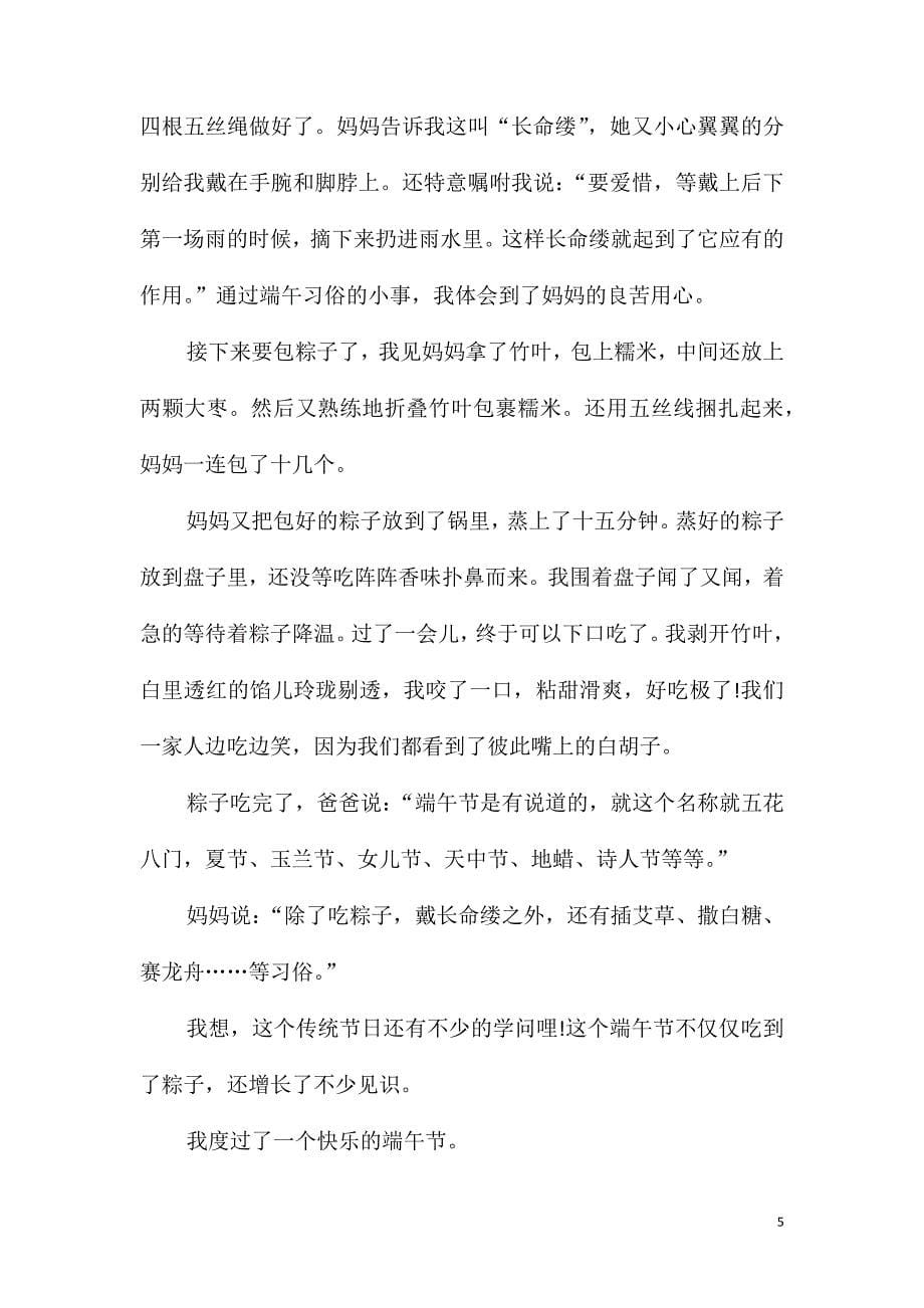 快乐的端午节作文400字_第5页