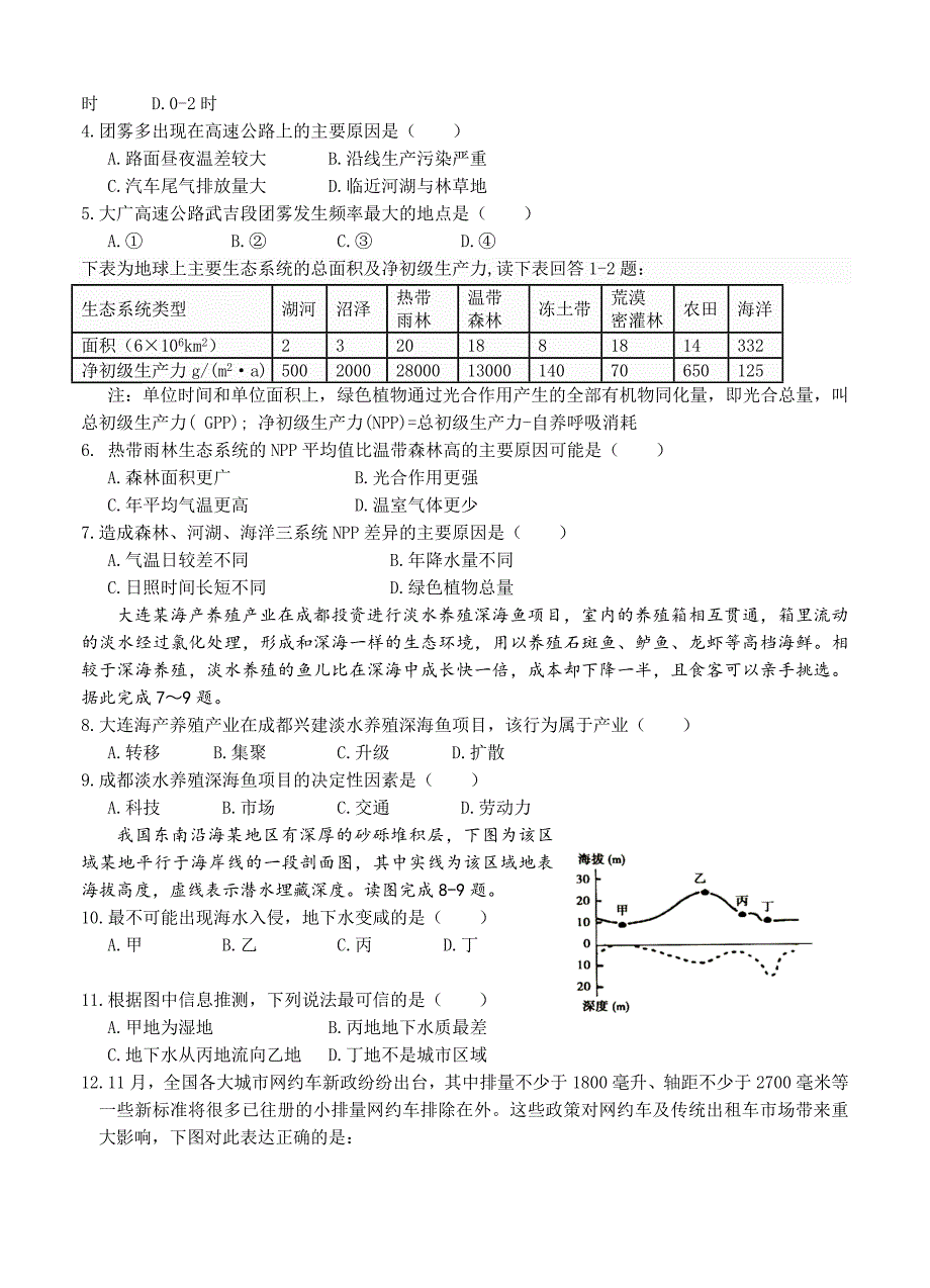 精编江西省红色七校高三下学期第二次联考文科综合试卷及答案_第2页