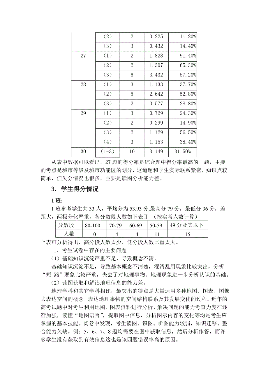 高三地理一模成绩分析_第3页