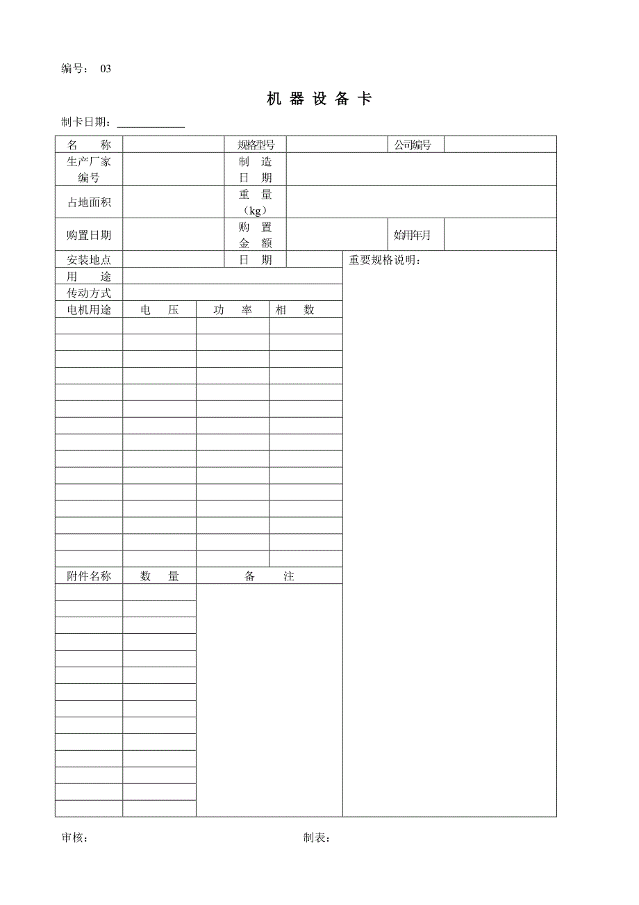 设备请购单、报告单与记录表_第3页