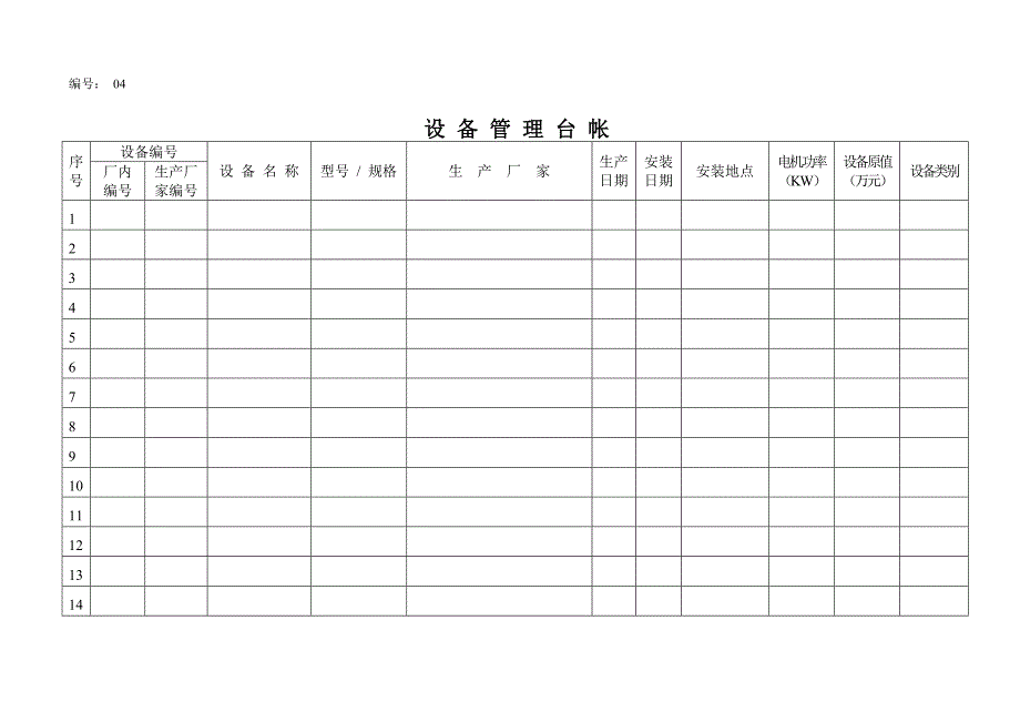 设备请购单、报告单与记录表_第4页