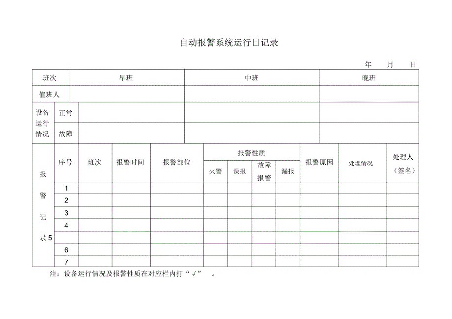 消防控制室有关检查记录表_第2页