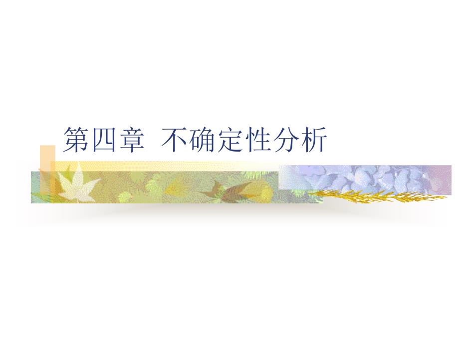 不确定性分析及可行性研究_第1页