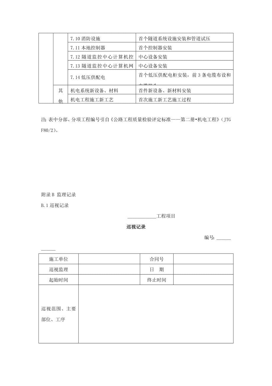 公路工程监理旁站工序部位一览表优质资料_第5页