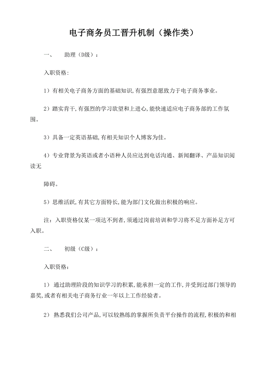 电子商务员工晋升机制_第1页