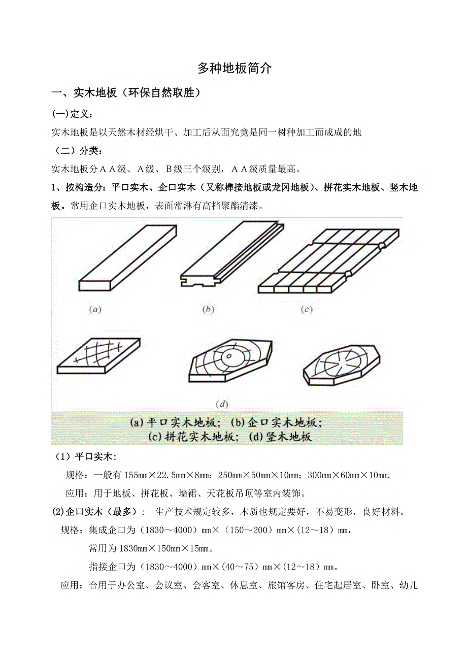 地板分类(独家整理)12.10_第1页