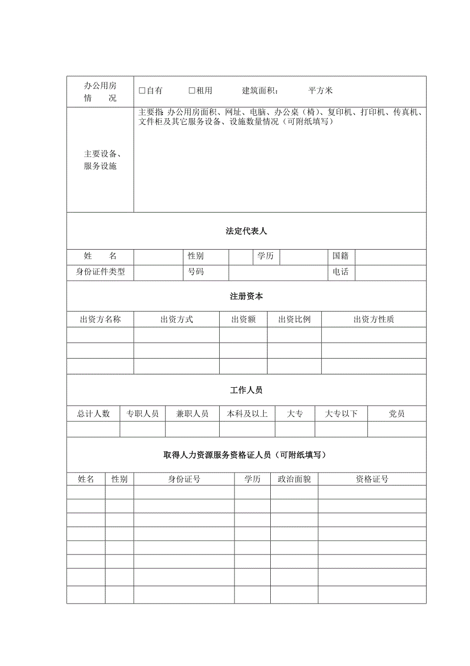 人力资源服务机构设立申请表.doc_第2页