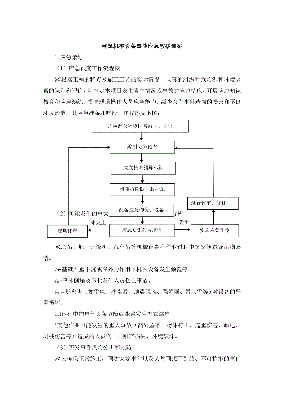 建筑机械设备事故应急救援预案_第2页