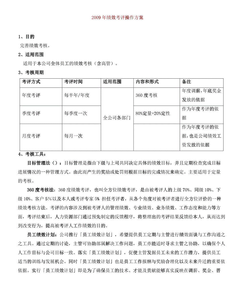 某公司绩效考评操作方案_第1页