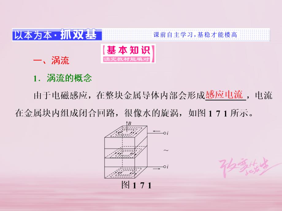 高中物理第一章电磁感应第7节涡流选学课件教科版选修32_第2页