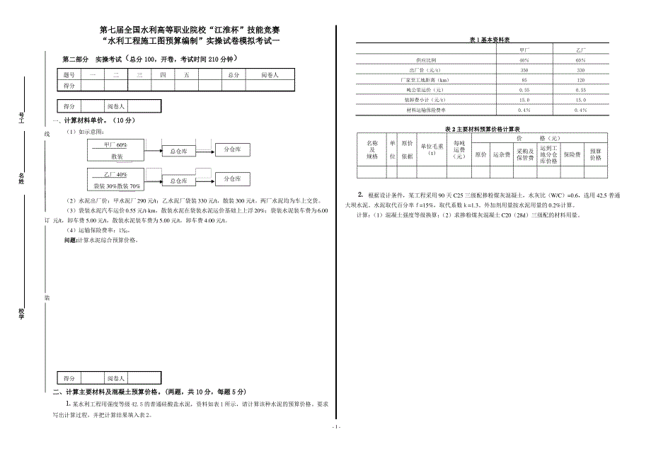 第七届全国水利高等职业院校“江淮杯”技能竞赛._第1页