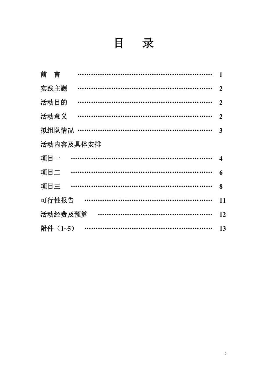 大学生暑期社会实践项目征集比赛策划_第5页