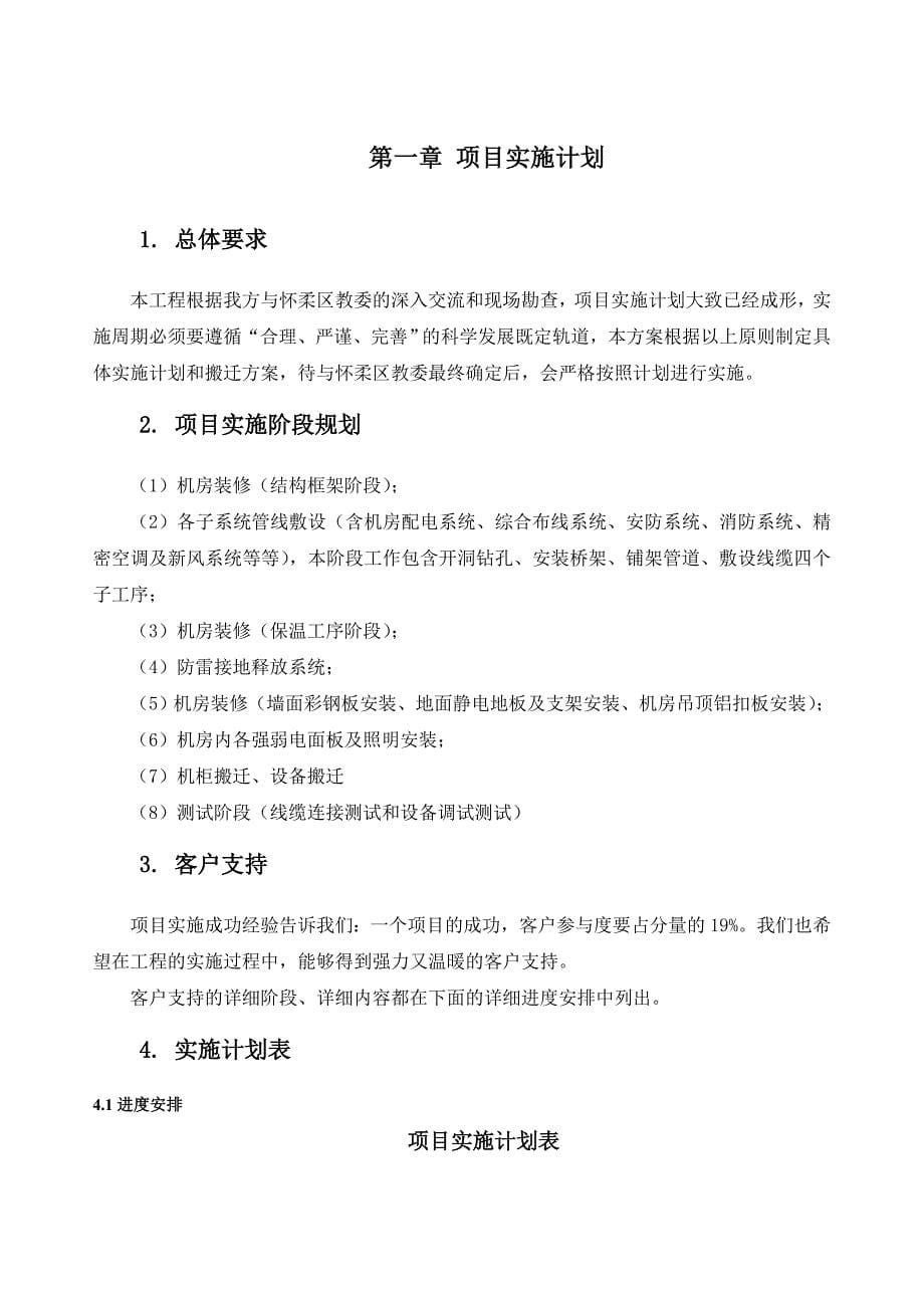 网络机房搬迁工程实施计划及搬迁方案_第5页