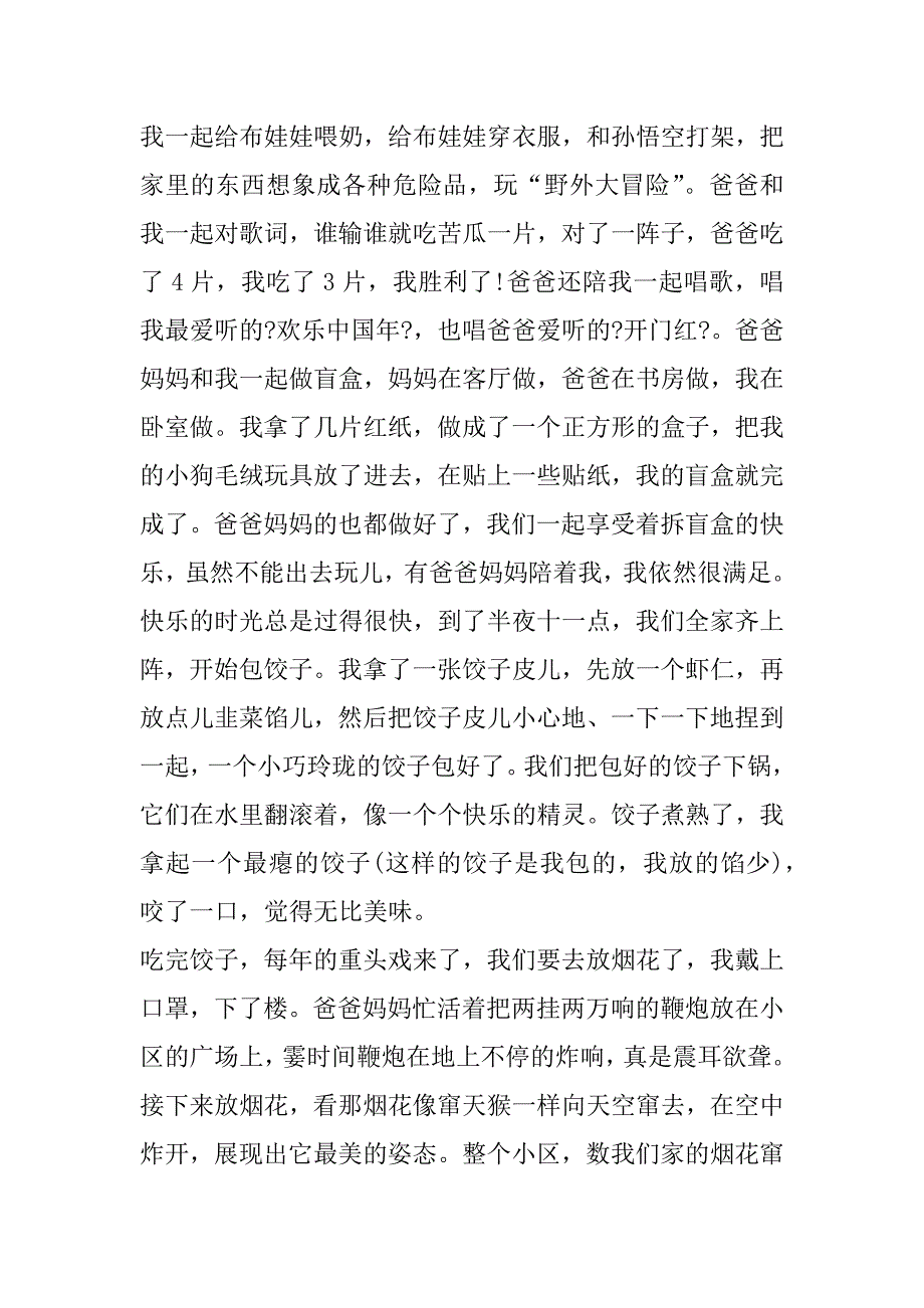 2023年过春节优秀作文700字6篇（精选文档）_第2页