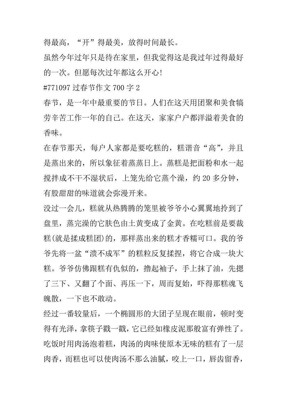 2023年过春节优秀作文700字6篇（精选文档）_第3页