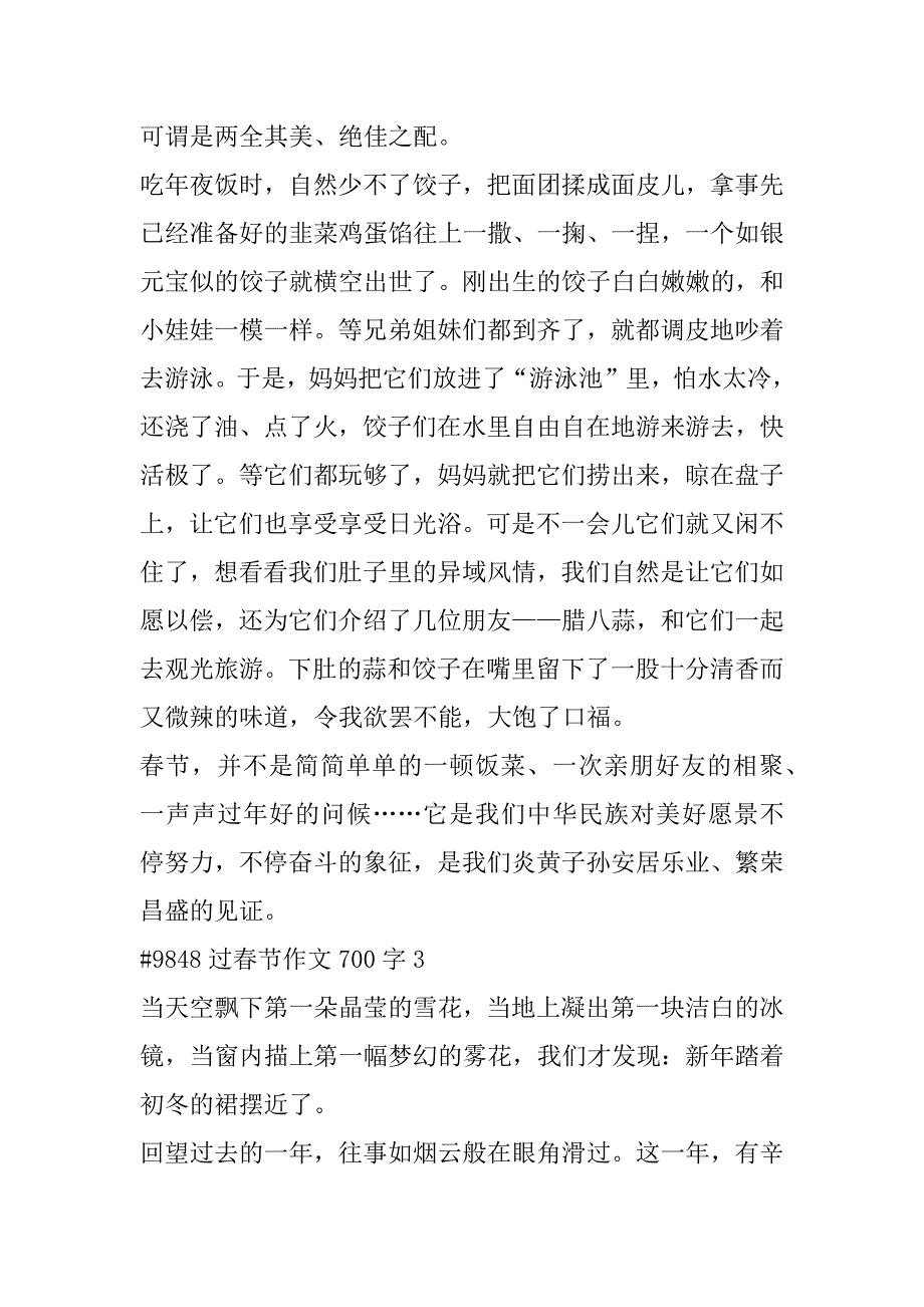 2023年过春节优秀作文700字6篇（精选文档）_第4页