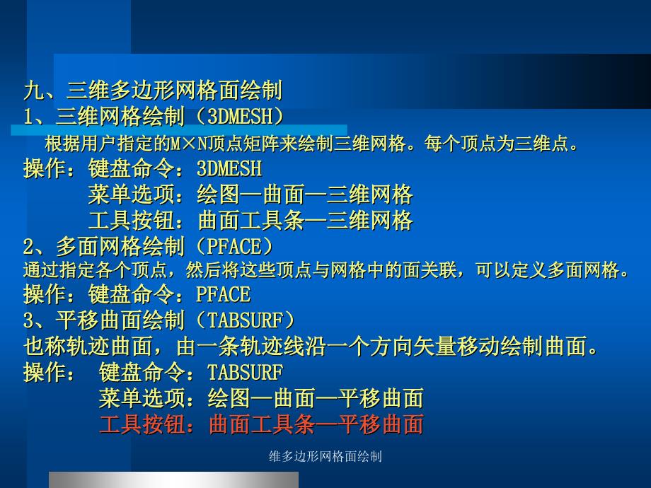 维多边形网格面绘制课件_第1页