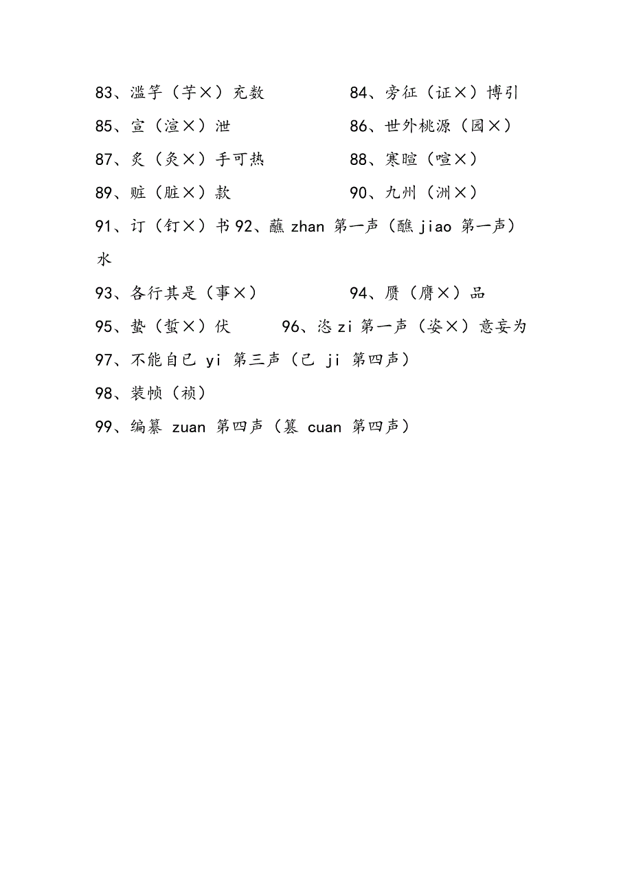 99个高频易错词(最新整理)_第3页