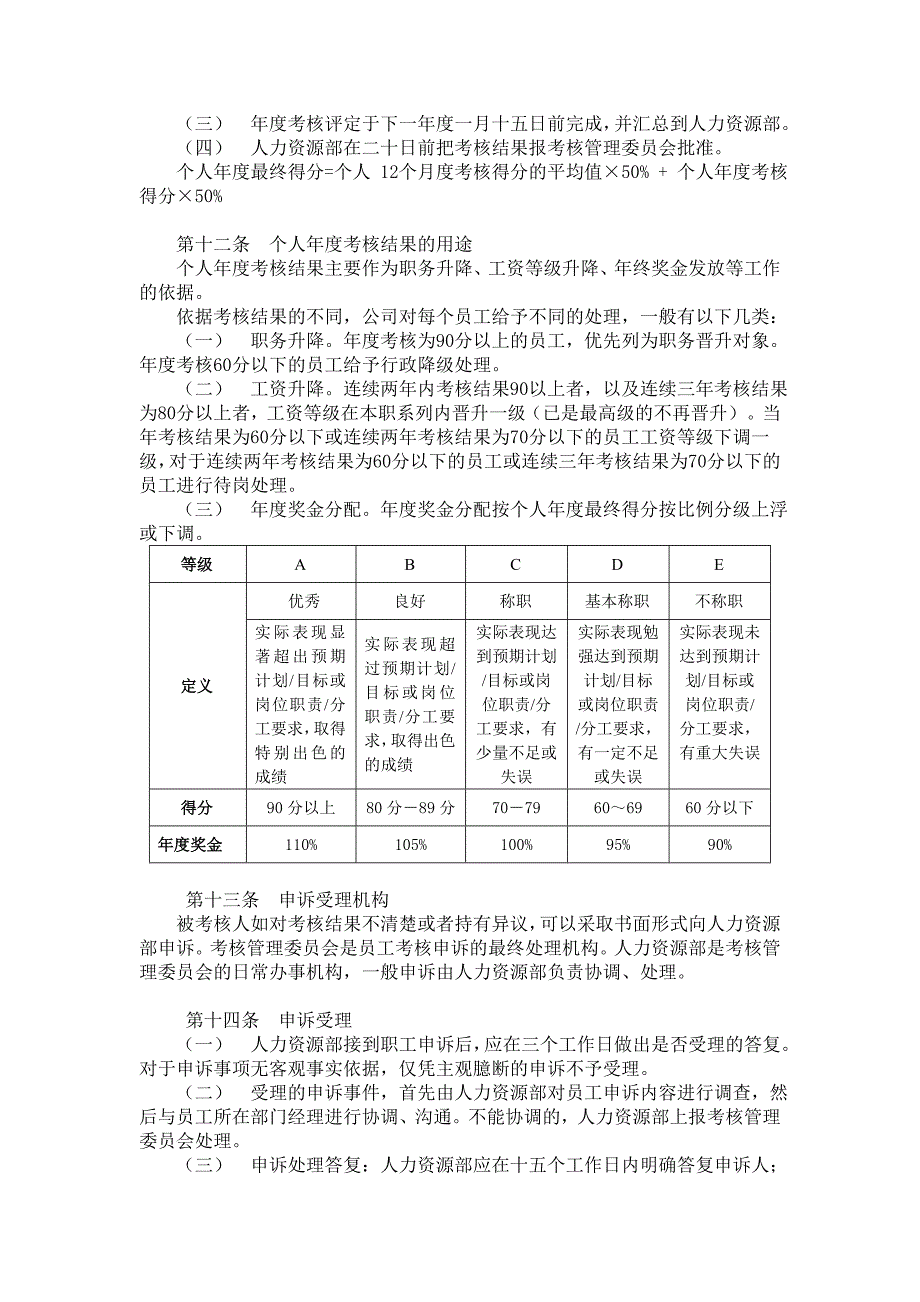 绩效考核管理办法2_第3页