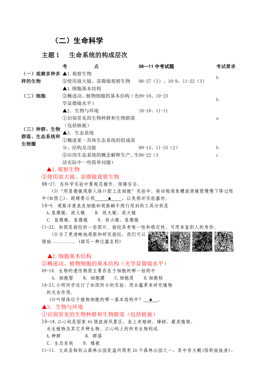 08-11核心知识题（生命科学）_第1页