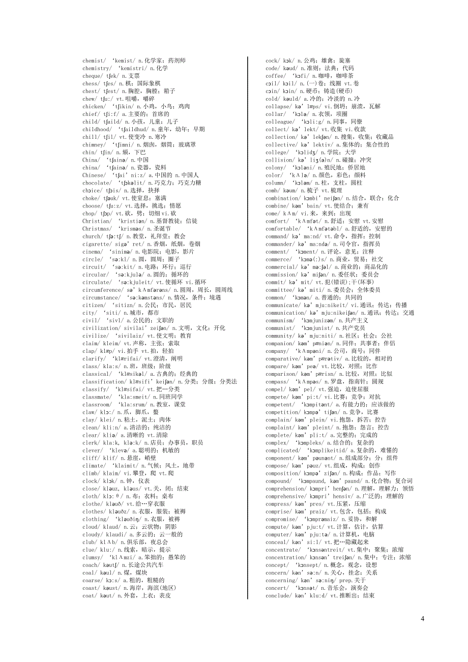 英语六级词汇表带音标(免费下载).doc_第4页