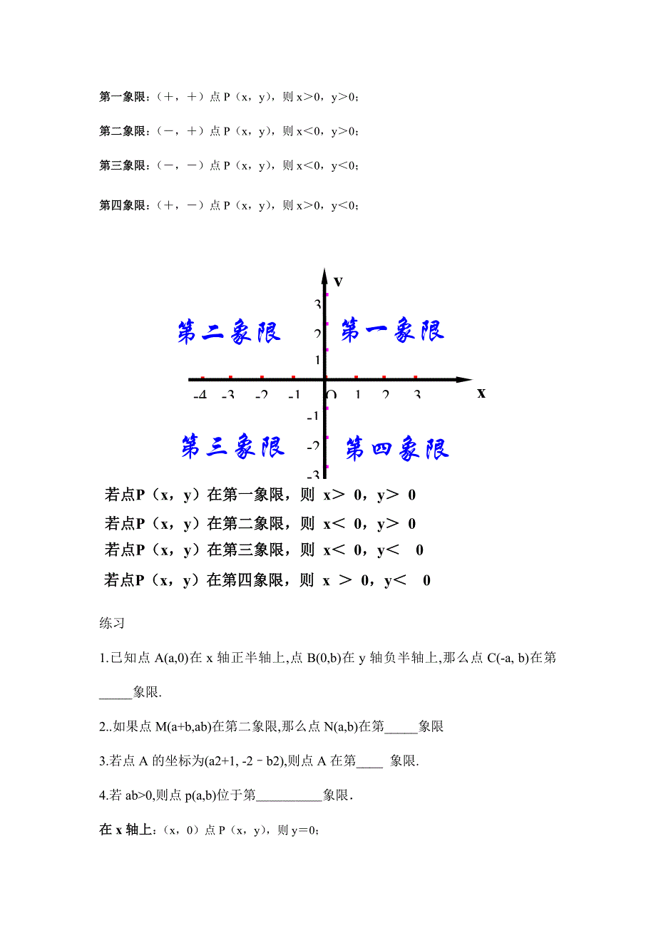 初一数学平面直角坐标系讲义_第2页