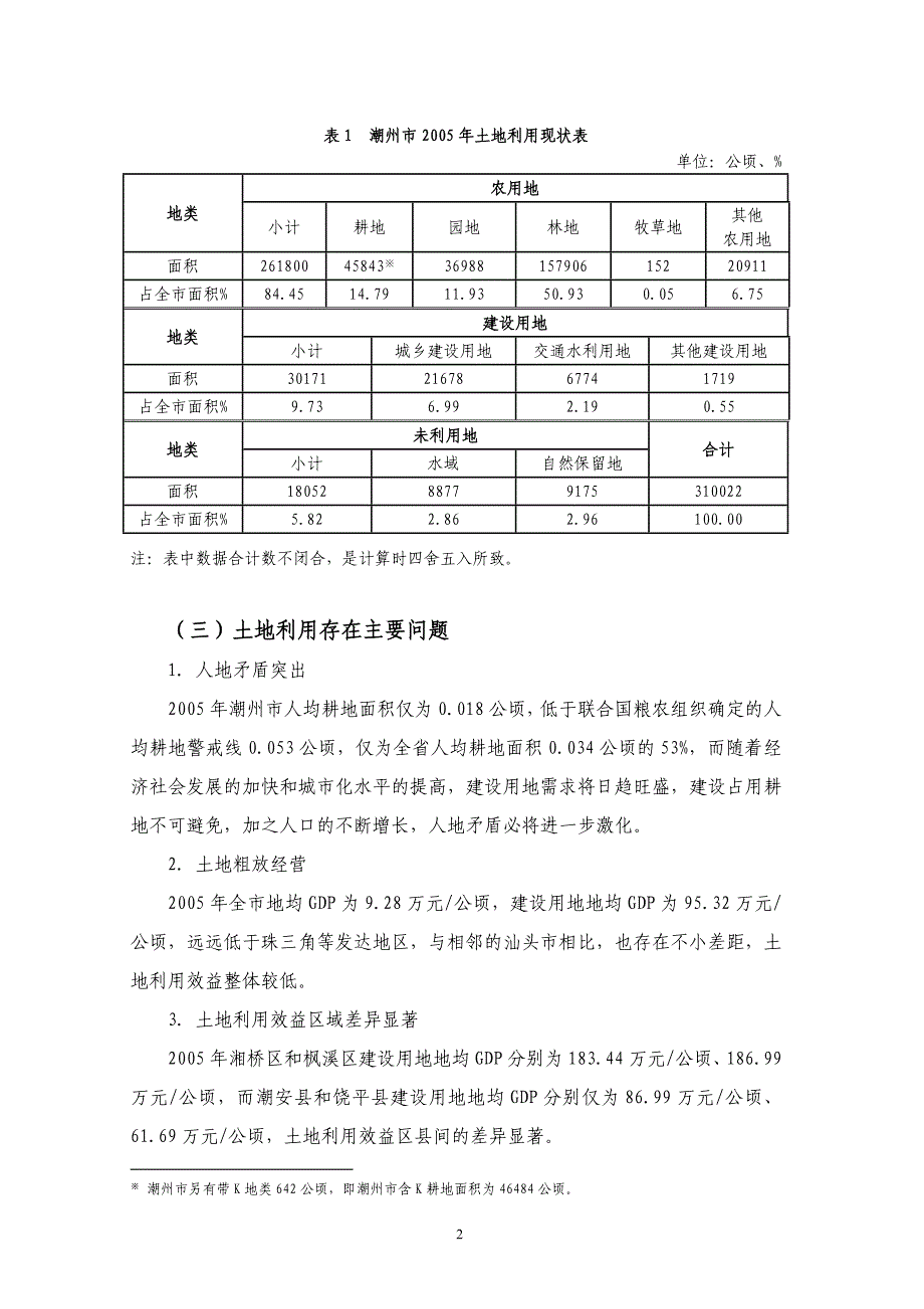 潮州市土地利用总体规划（2006-2020年）_第2页
