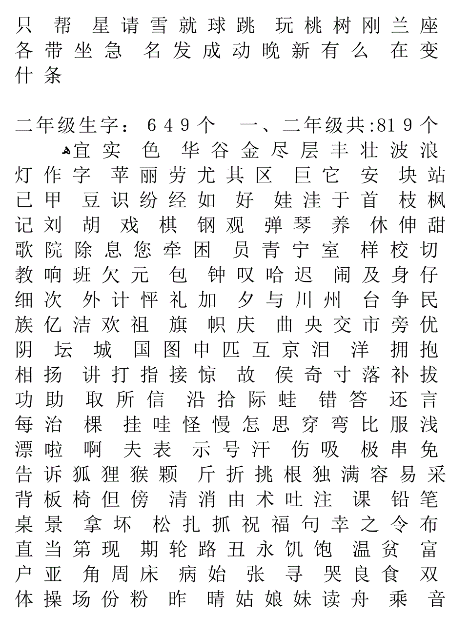 小学需要掌握的汉字_第2页