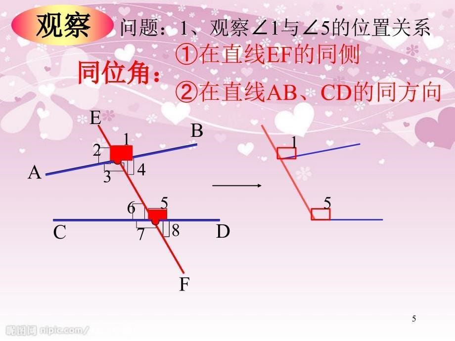 5.1.3同位角内错角同旁内角课件共26页_第5页