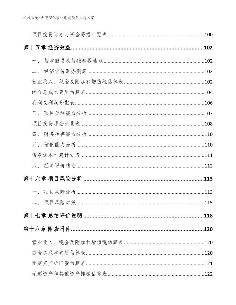 合肥催化裂化助剂项目实施方案范文_第5页