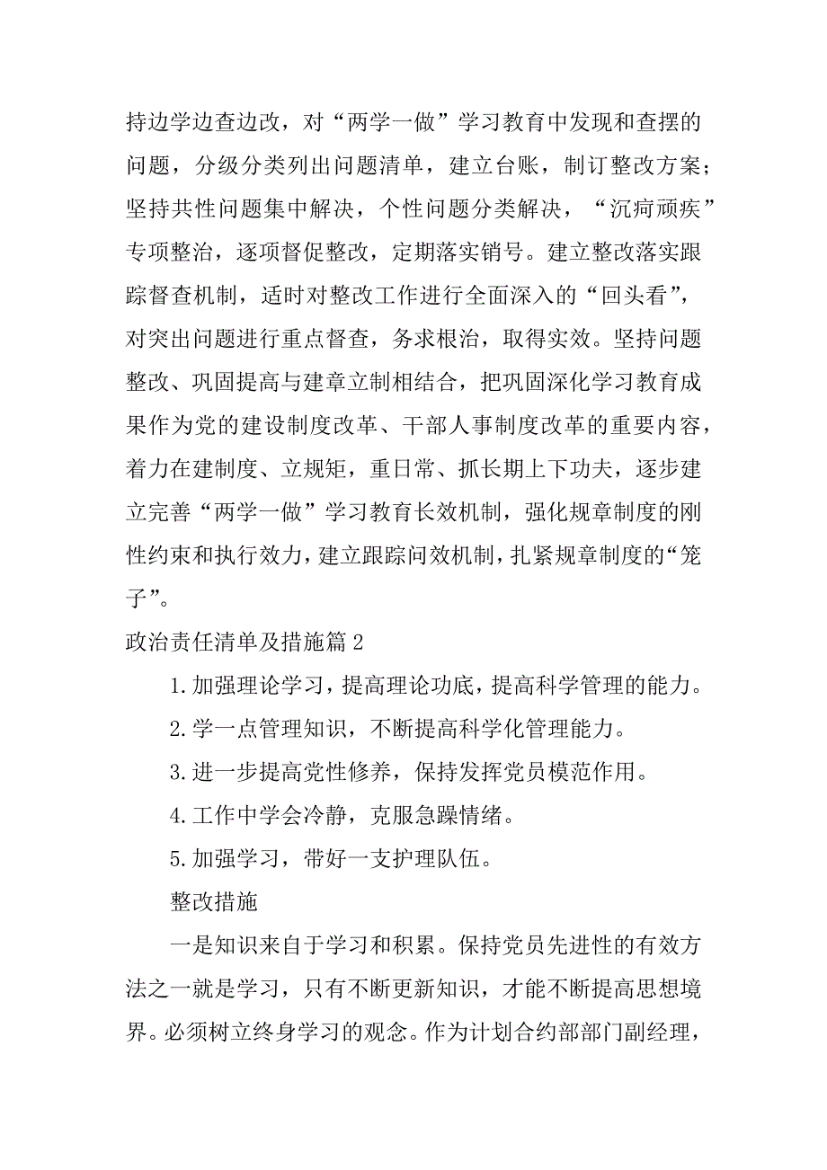 2023年政治责任清单及措施5篇_第3页