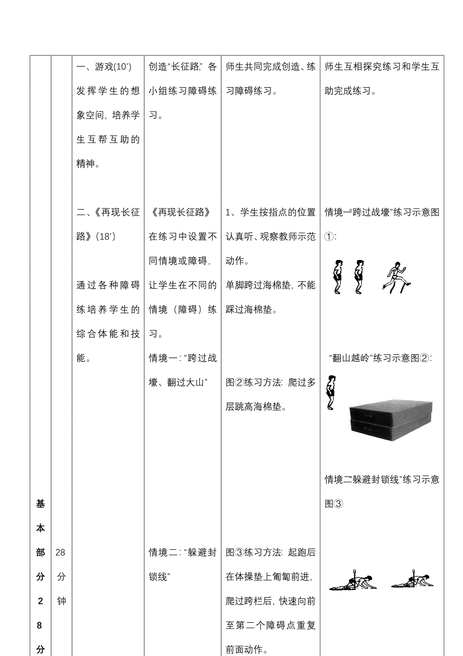 小学体育课教案再现长征路_第3页