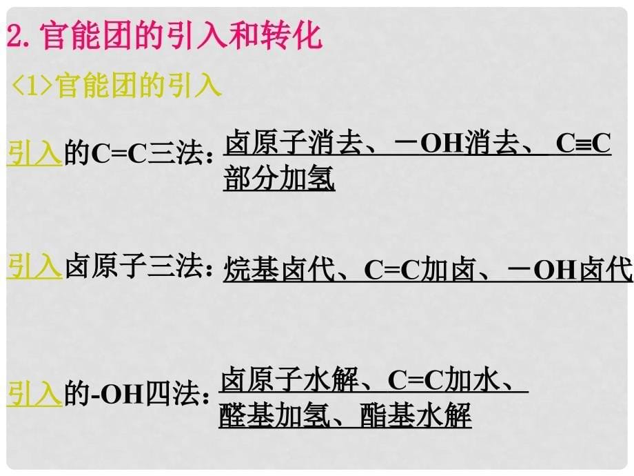 高二化学选修5 有机合成 课件_第5页