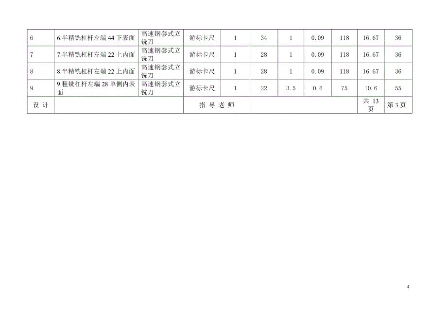 杠杆（一）工序卡13张全_第4页