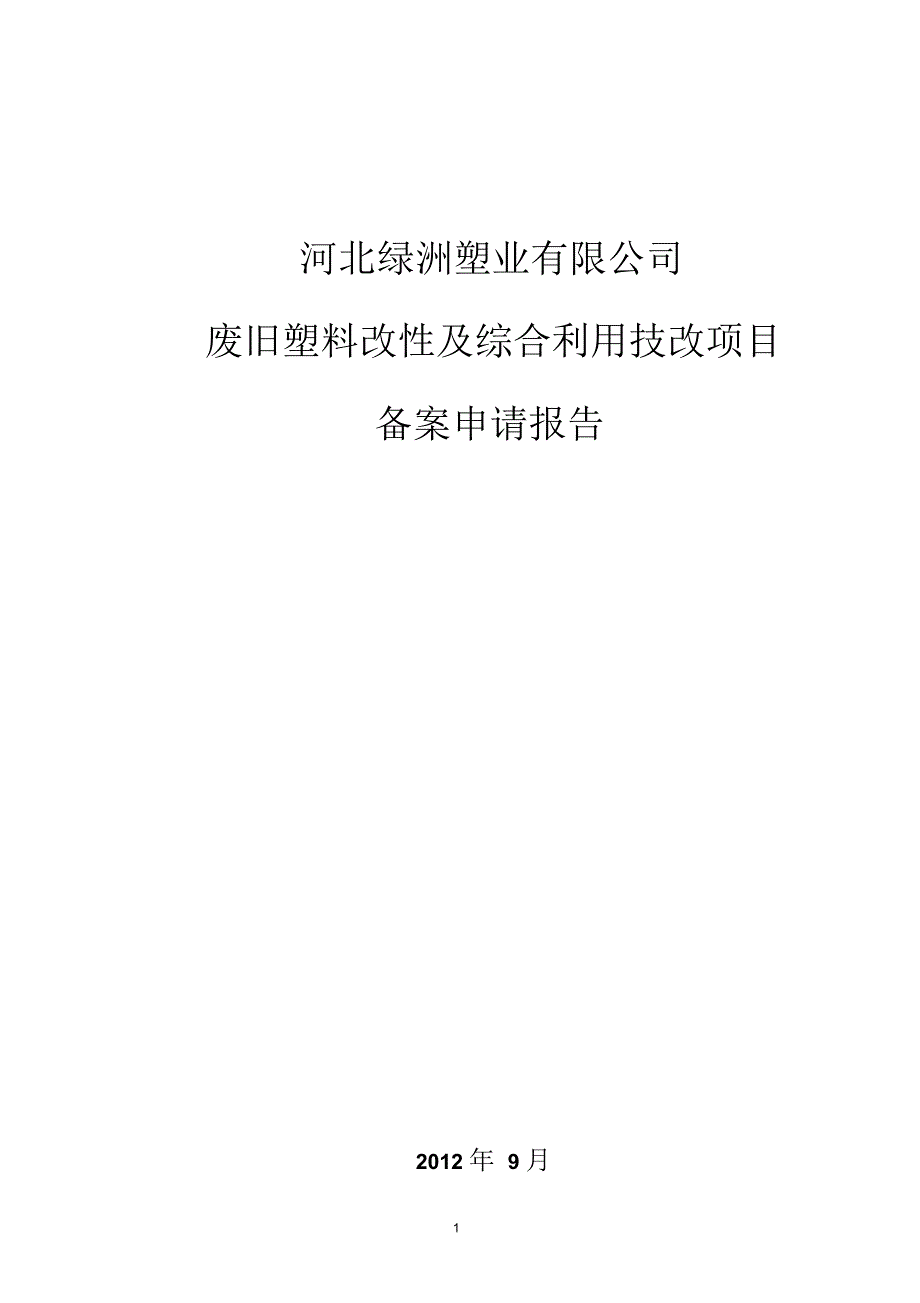 技术改造项目报告要点_第1页