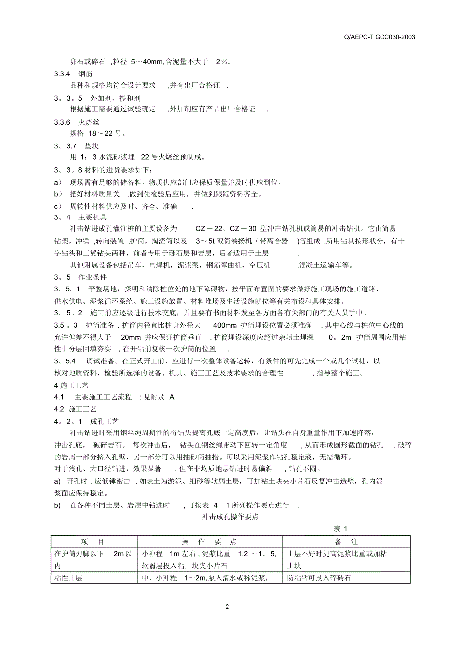 冲击钻成孔灌注桩施工工艺标准-副本_第5页