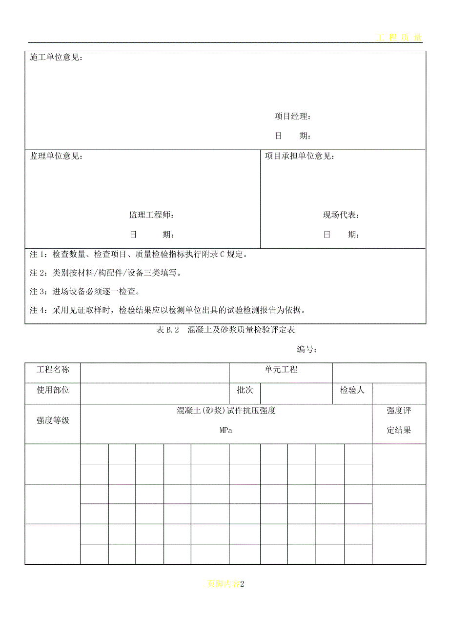 土地整治工程质量检验与评定规程表格_第2页