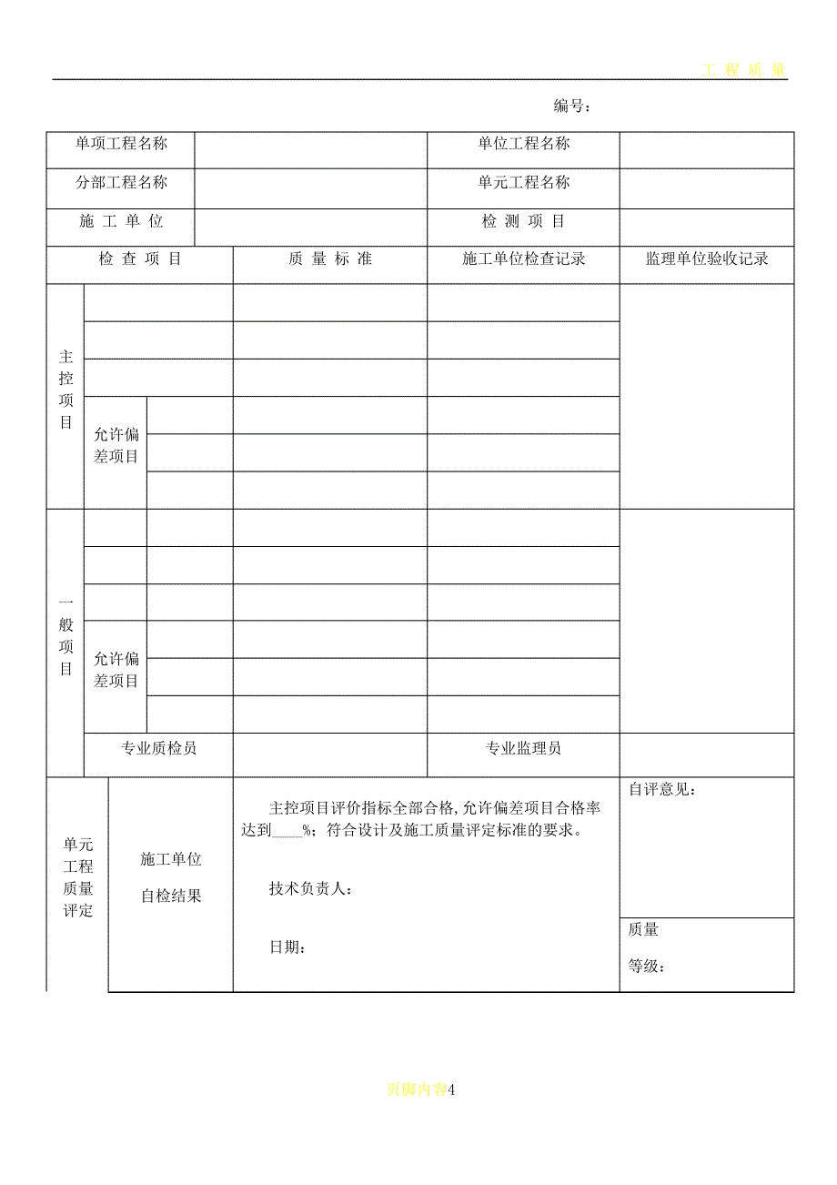 土地整治工程质量检验与评定规程表格_第4页