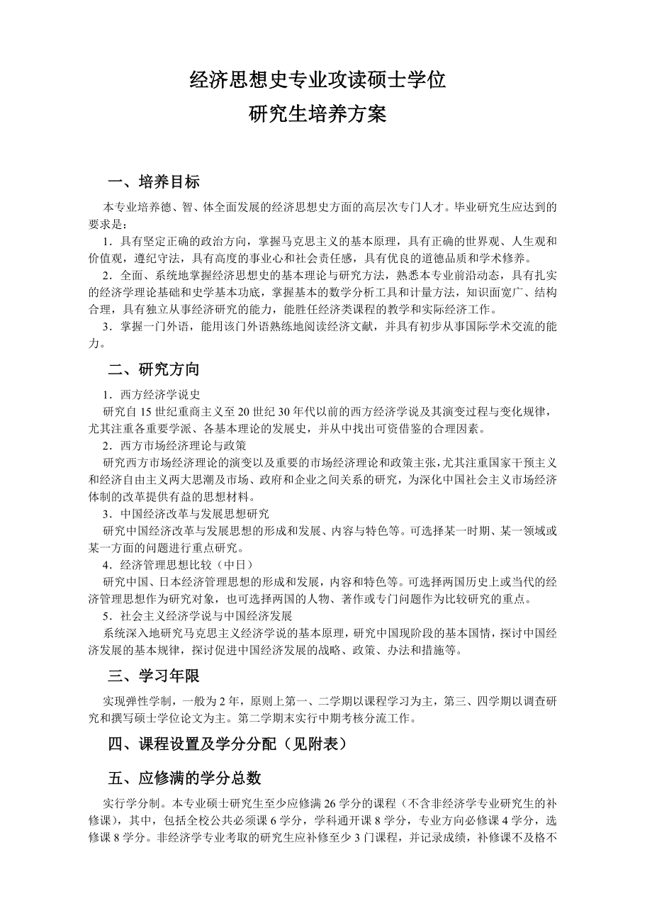 政治经济学专业攻读硕士学位研究生培养方案_第4页