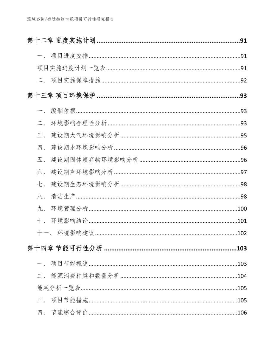 宿迁控制电缆项目可行性研究报告（范文参考）_第5页