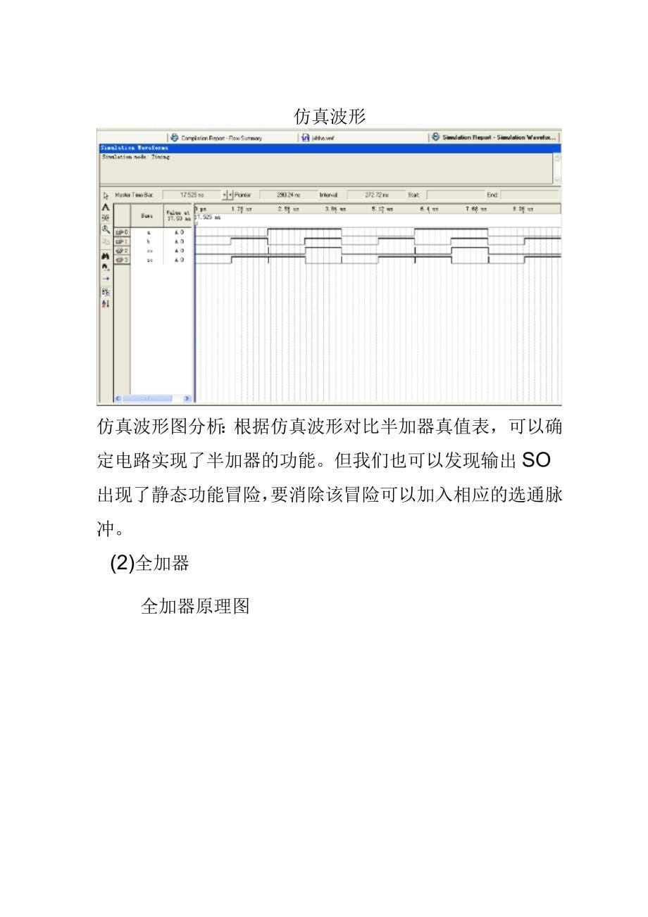 北邮数字电路与逻辑设计实验报告_第5页