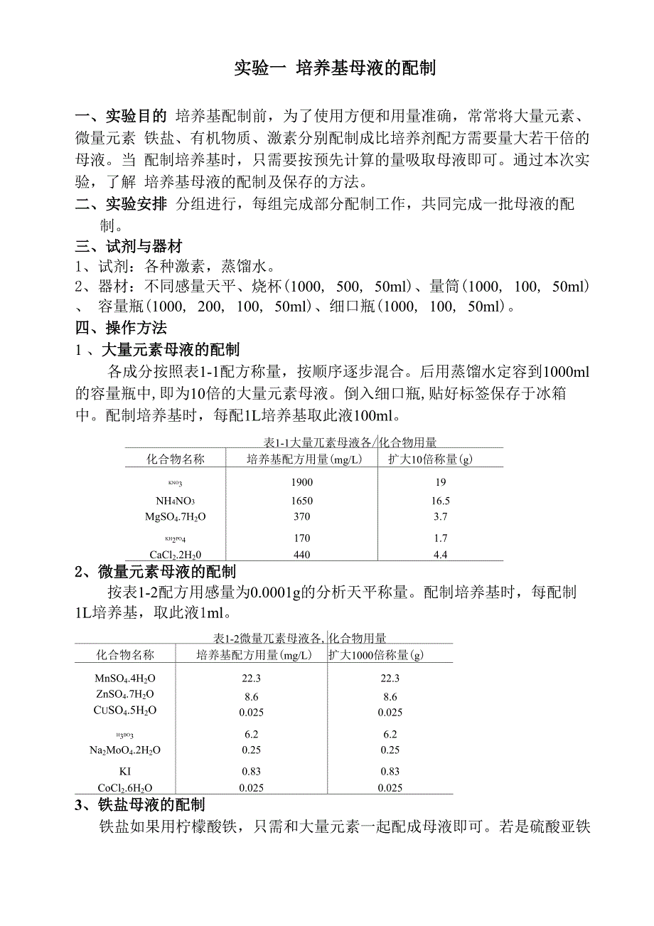 细胞工程 实验讲义_第1页