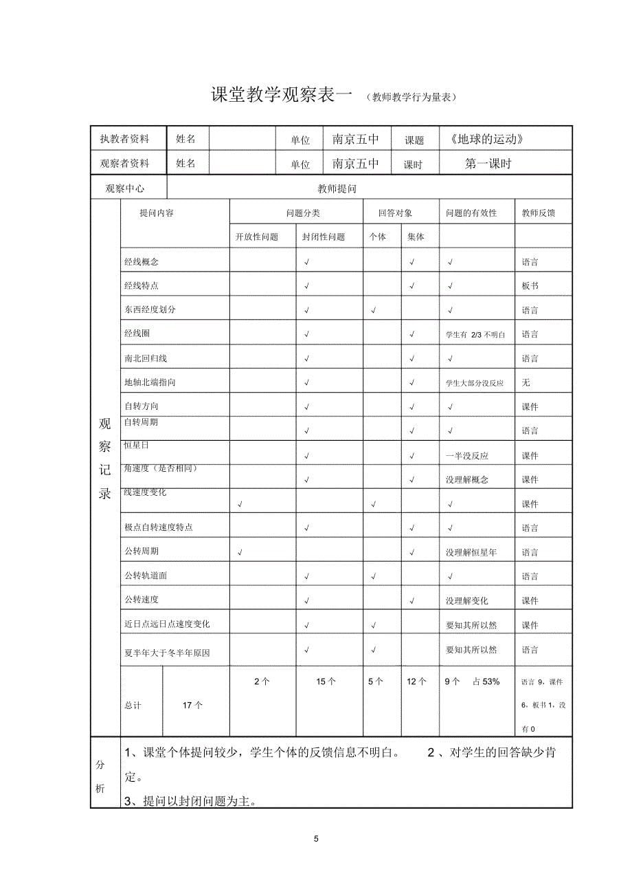 课堂观察量表范例精编版_第5页