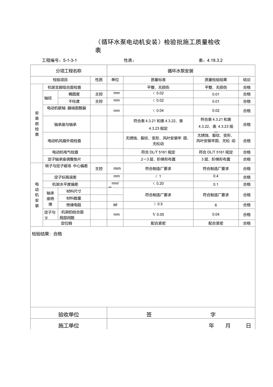 循环水泵安装验收表_第3页