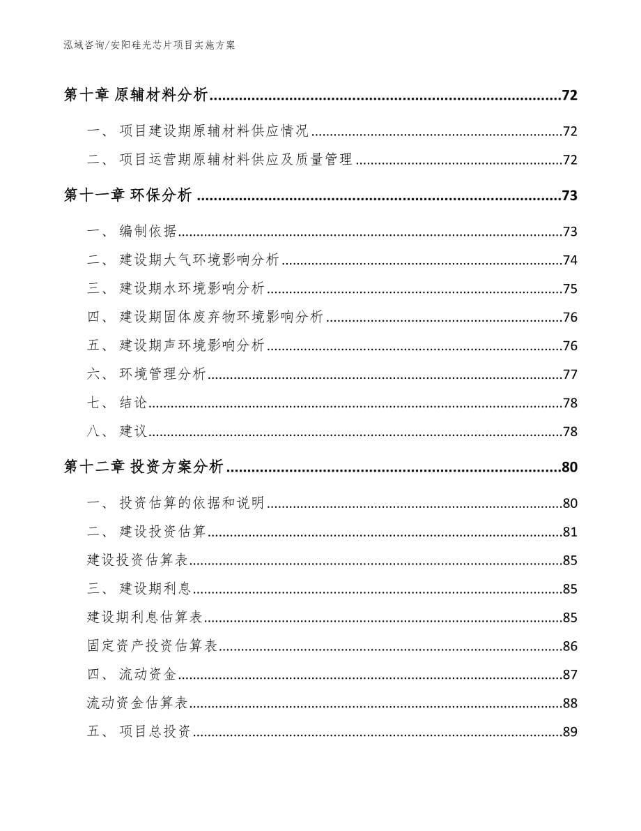 安阳硅光芯片项目实施方案_模板范本_第5页